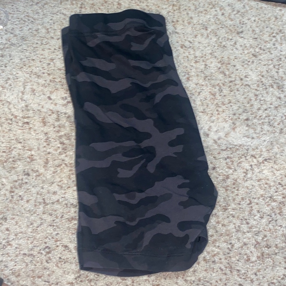 Womens black Camo biker shirt
